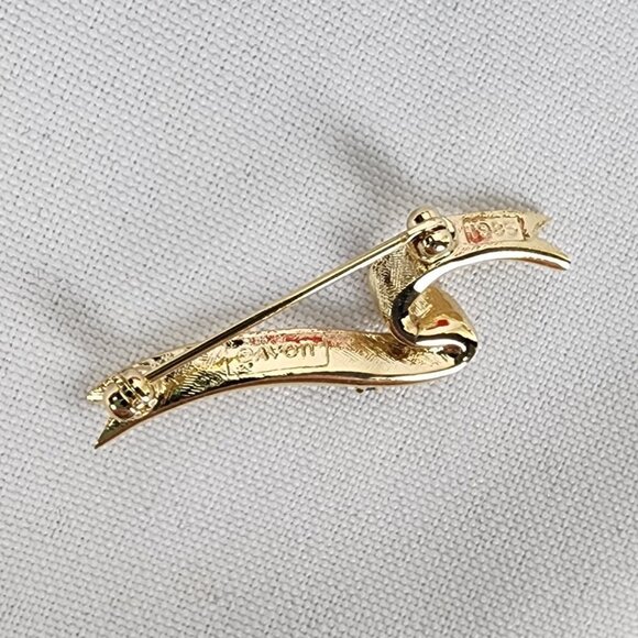 Vintage 1985 The Presidents Club Gold Tone Ribbon Brooch - Picture 4 of 7